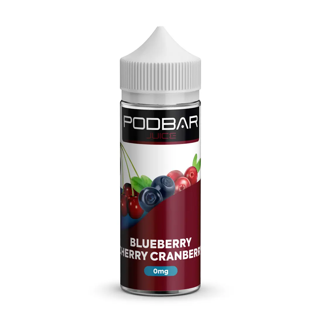  PodBar Juice By Kingston E Liquid – Blueberry Cherry Cranberry – 100ml 